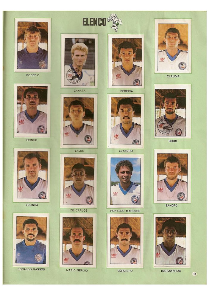 321 1987 Placar Album Copa Uniao 1987  Pagina 31