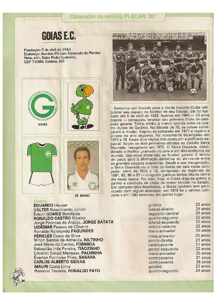 358 1987 Placar Album Copa Uniao 1987  Pagina 34