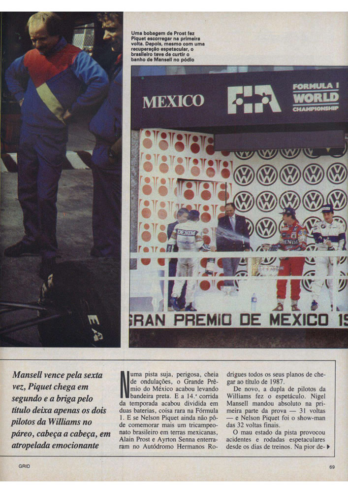 471 1987 Revista Placar Nз 915 B GRID PLACAR  Pagina 69