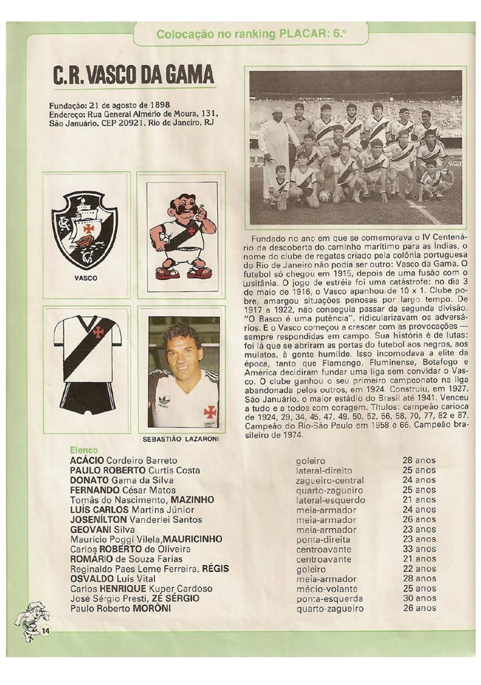 523 1987 Placar Album Copa Uniao 1987  Pagina 14