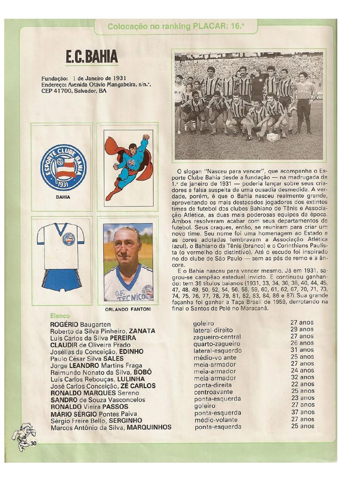 567 1987 Placar Album Copa Uniao 1987  Pagina 30
