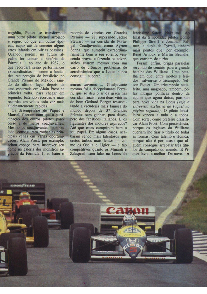 715 1987 Revista Placar Nз 915 B GRID PLACAR  Pagina 07