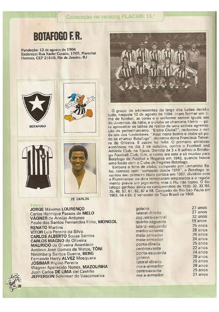 772 1987 Placar Album Copa Uniao 1987  Pagina 28