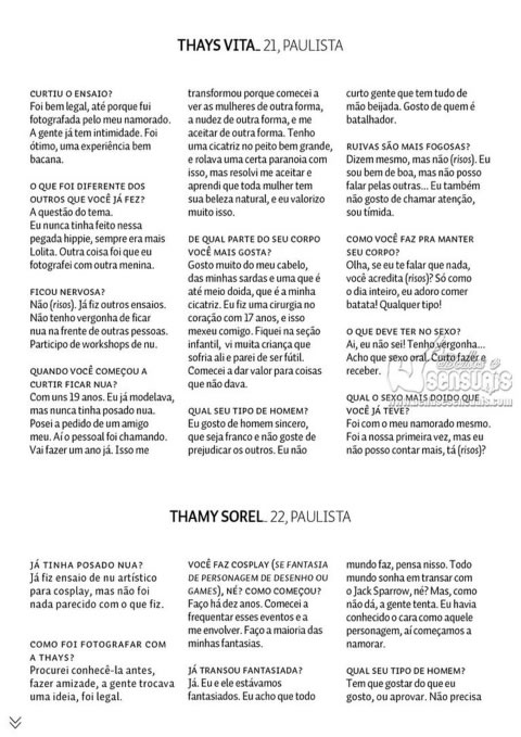 Revista Sexy do Brasil Thays e Thamy Maio 2015 mulher 20