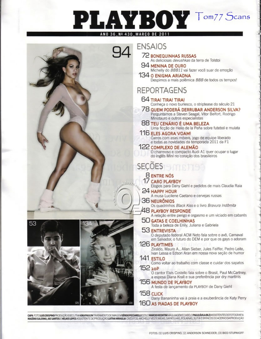 Revista Playboy  2011 03 Michelly Pereira BBB 11foto 02