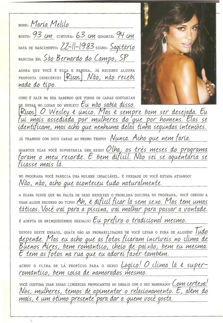 Revista Playboy  2011 06 Maria Melillo BBB 11Playboy 12