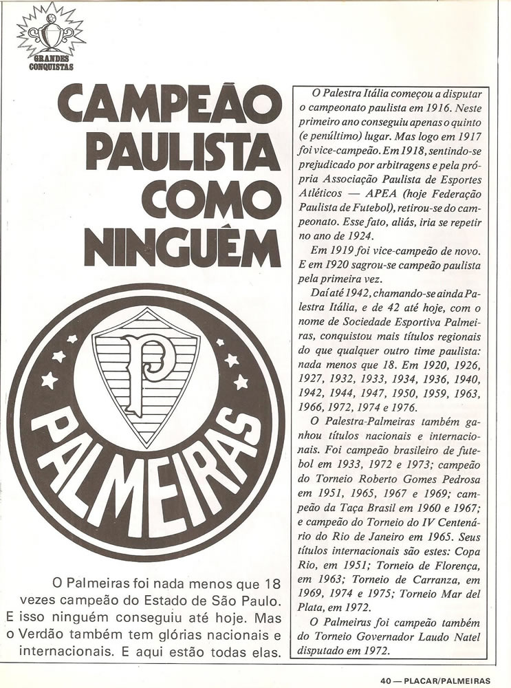 ANO 1979 MAIORES TORCIDAS DO BRASIL PALMEIRAS  Pagina 41