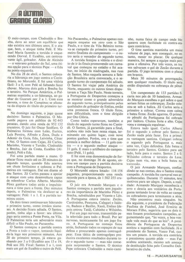 ANO 1979 MAIORES TORCIDAS DO BRASIL SANTOS  Pagina 16