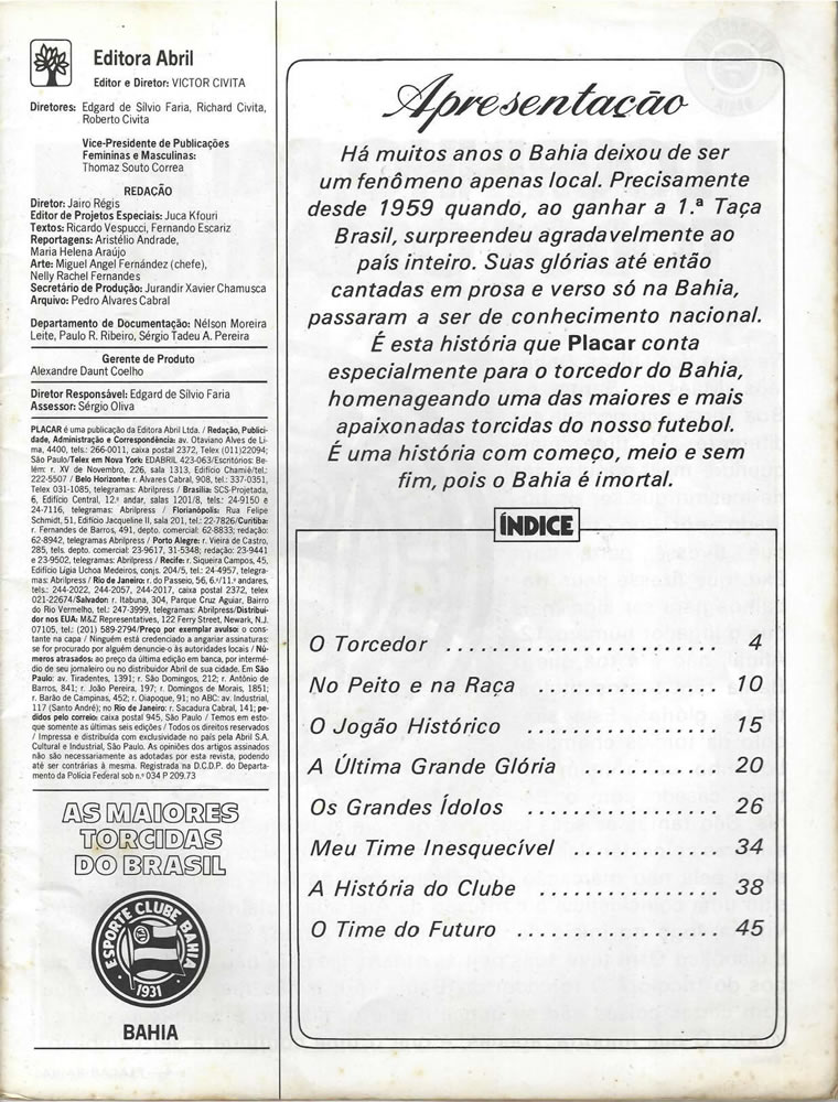 ANO 1979 MAIORES TORCIDAS DO BRASIL BAHIA  Pagina 03