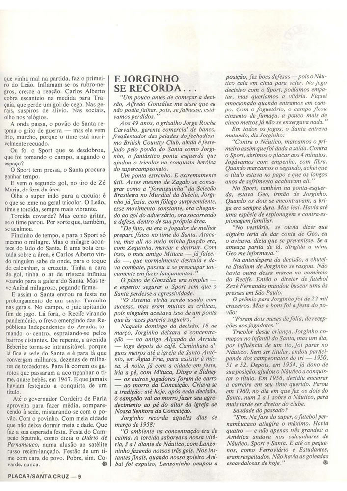 ANO 1979 MAIORES TORCIDAS DO BRASIL SANTA CRUZ  Pagina 09