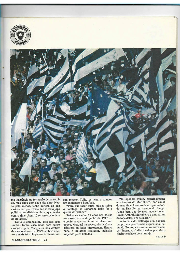 ANO 1979 MAIORES TORCIDAS DO BRASIL BOTAFOGO  Pagina 21