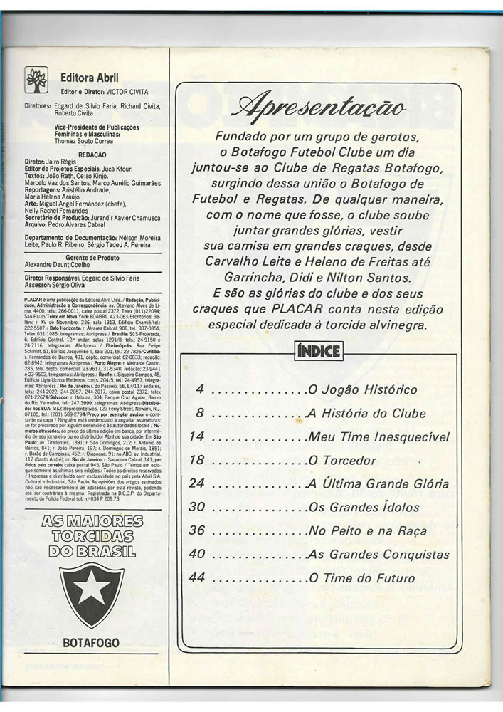 ANO 1979 MAIORES TORCIDAS DO BRASIL BOTAFOGO  Pagina 03