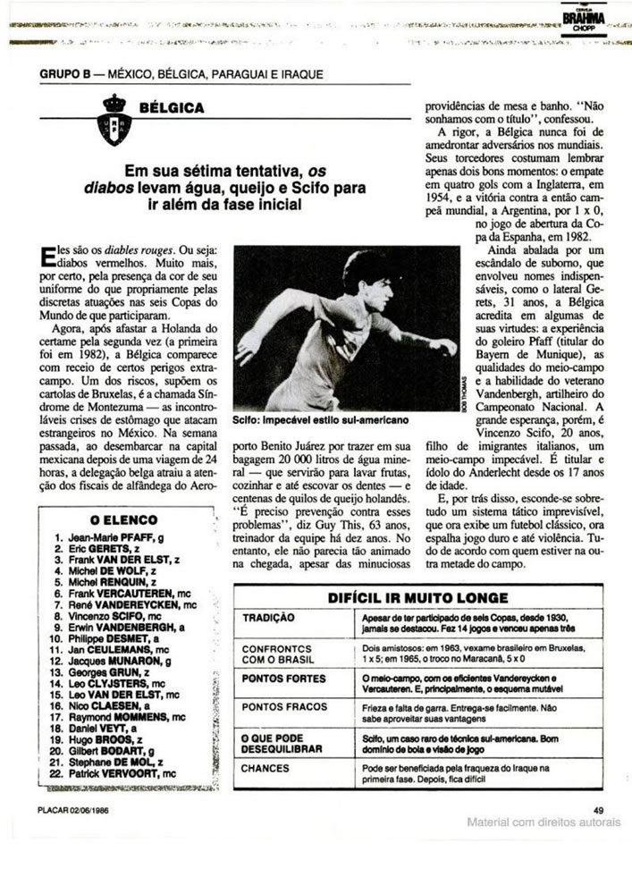 070 1986 Revista Placar N 836 020686 GUIA DA COPA DO MUNDO Pagina55