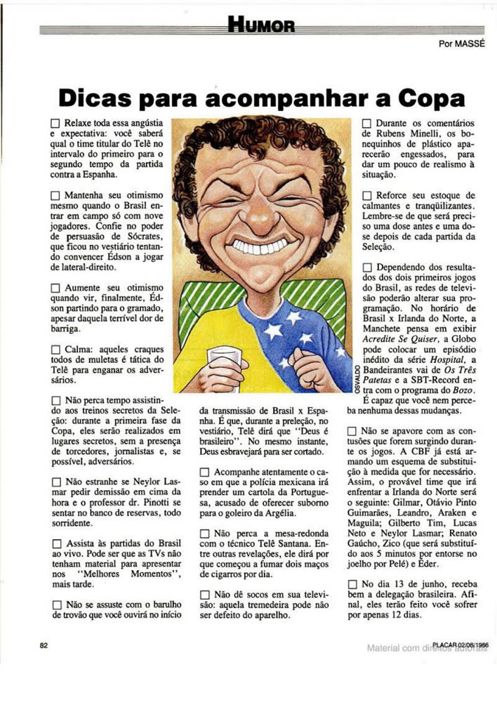 072 1986 Revista Placar N 836 020686 GUIA DA COPA DO MUNDO Pagina88
