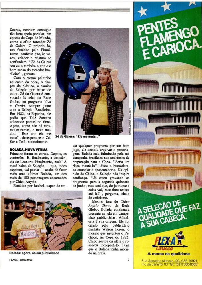 267 1986 Revista Placar N 836 020686 GUIA DA COPA DO MUNDO Pagina09
