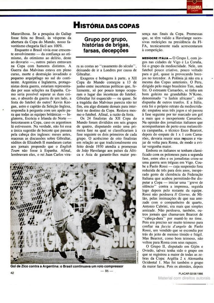 290 1986 Revista Placar N 836 020686 GUIA DA COPA DO MUNDO Pagina44