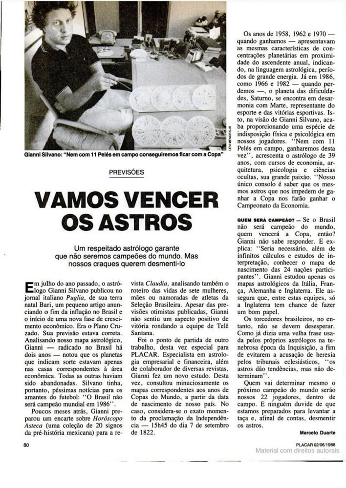 296 1986 Revista Placar N 836 020686 GUIA DA COPA DO MUNDO Pagina86