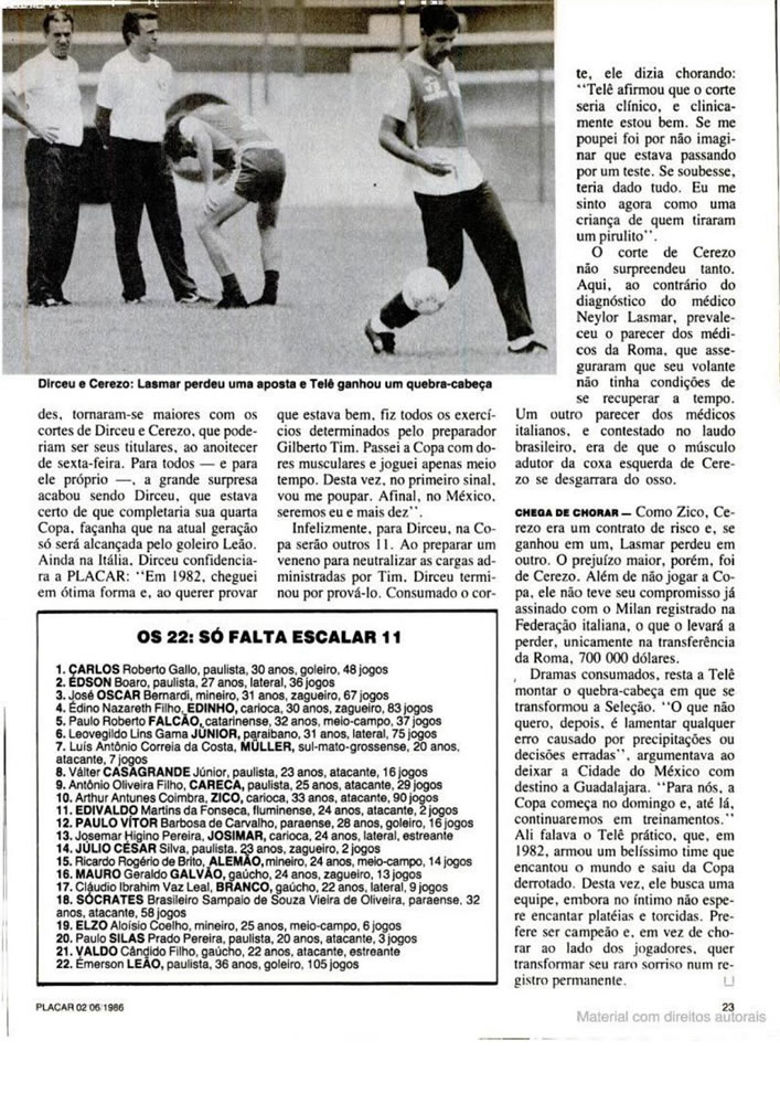 404 1986 Revista Placar N 836 020686 GUIA DA COPA DO MUNDO Pagina25