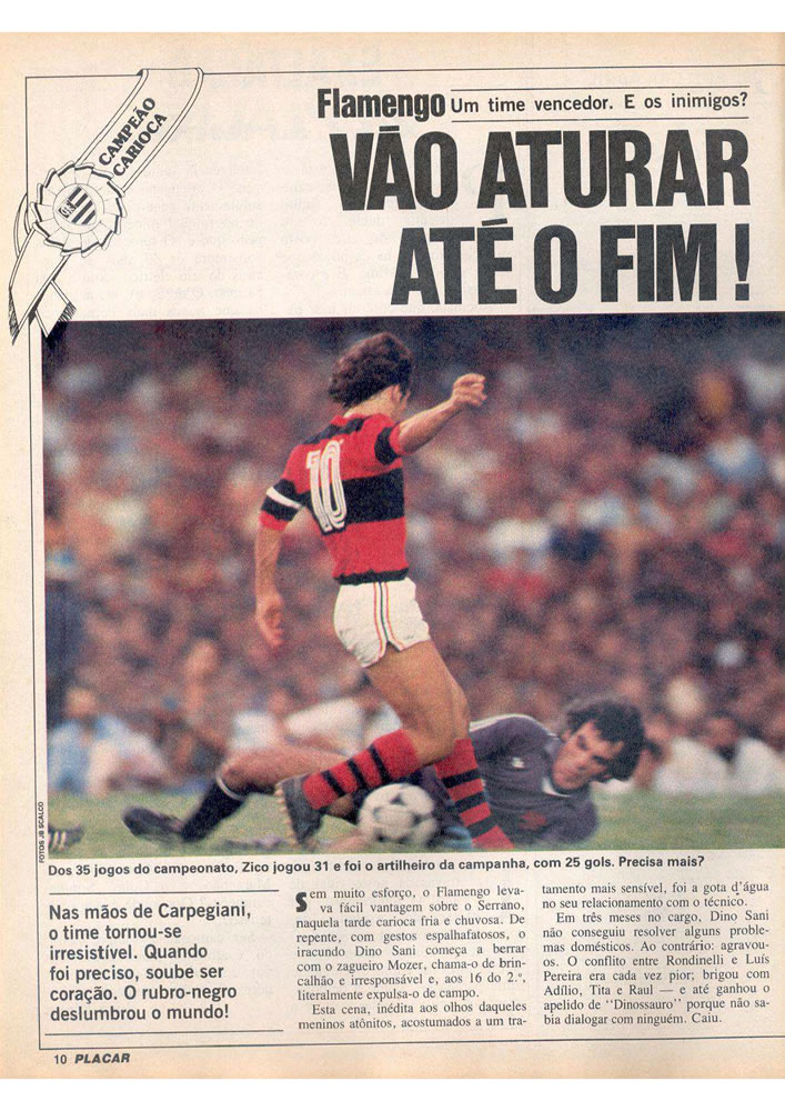 1981 Revista Placar N 605 181281 CAMPEAO81 Pagina014