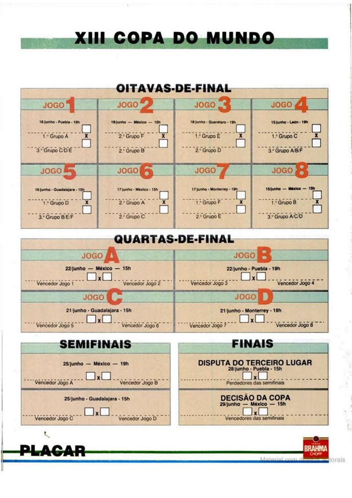 529 1986 Revista Placar N 836 020686 GUIA DA COPA DO MUNDO Pagina47