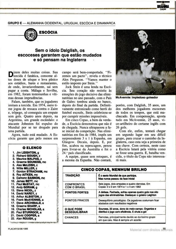 548 1986 Revista Placar N 836 020686 GUIA DA COPA DO MUNDO Pagina61