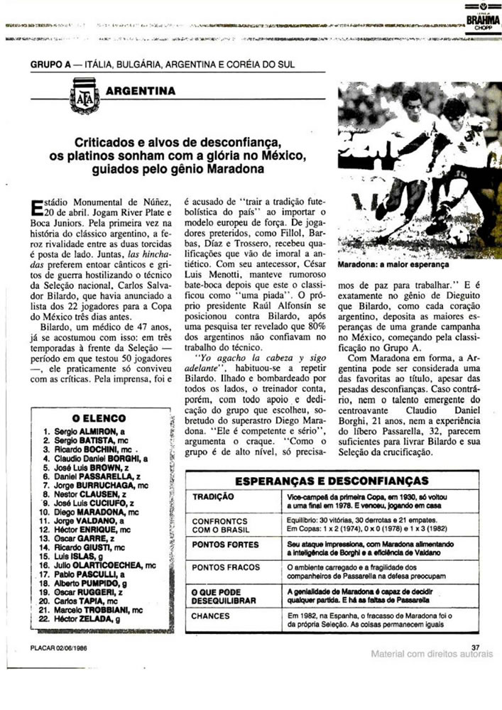 556 1986 Revista Placar N 836 020686 GUIA DA COPA DO MUNDO Pagina39