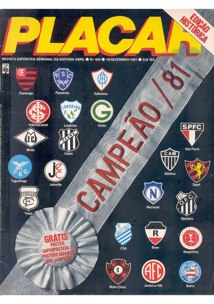 1981 Revista Placar N 605 181281 CAMPEAO81 Pagina001