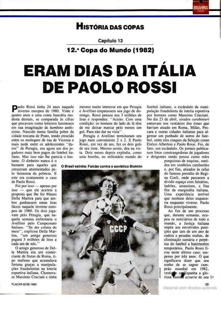 679 1986 Revista Placar N 836 020686 GUIA DA COPA DO MUNDO Pagina41