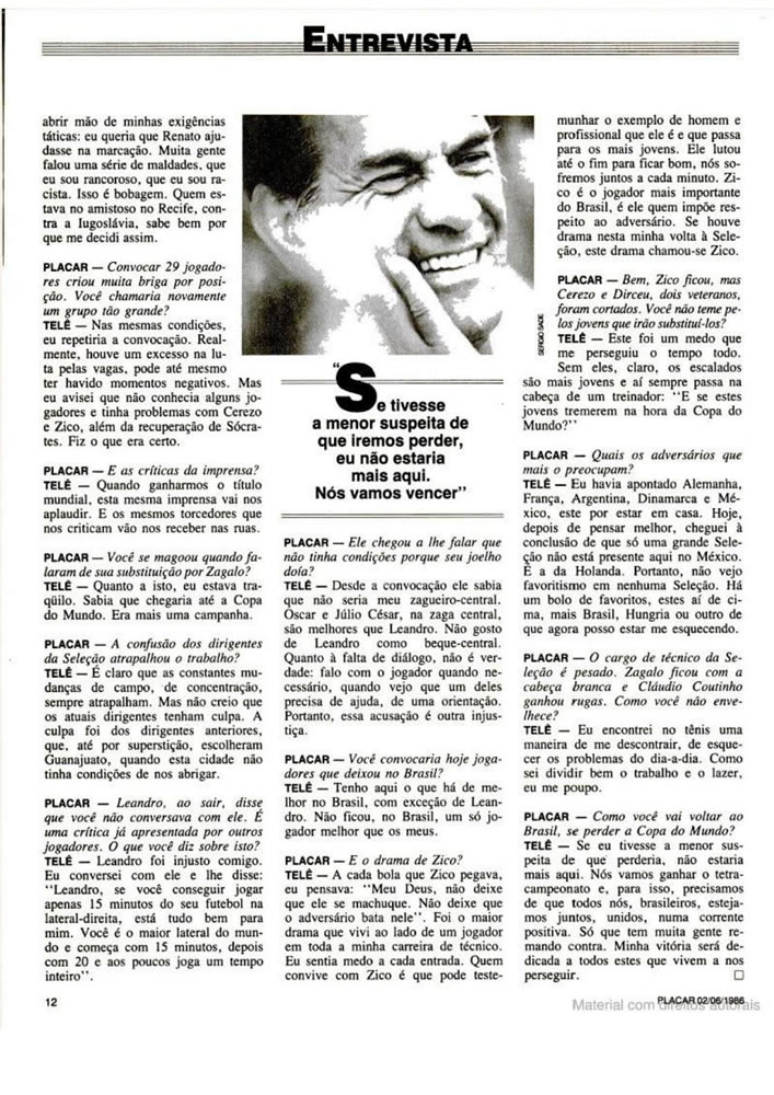 684 1986 Revista Placar N 836 020686 GUIA DA COPA DO MUNDO Pagina14