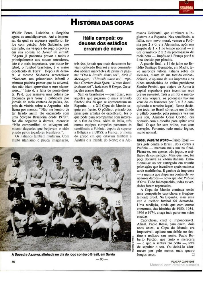 747 1986 Revista Placar N 836 020686 GUIA DA COPA DO MUNDO Pagina52