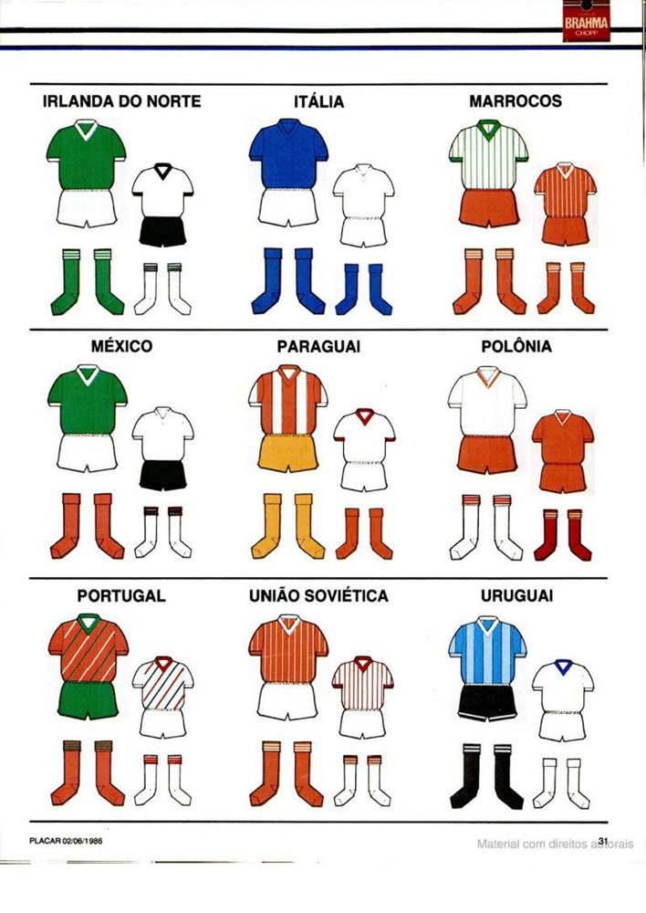 786 1986 Revista Placar N 836 020686 GUIA DA COPA DO MUNDO Pagina33