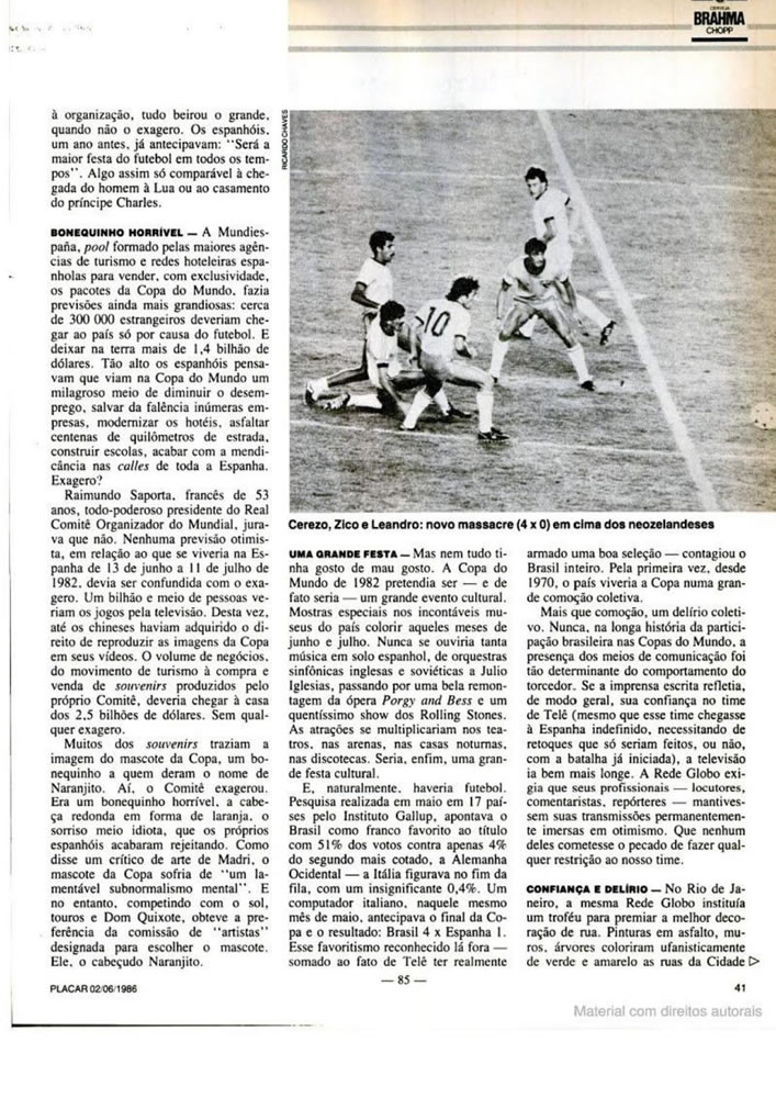 791 1986 Revista Placar N 836 020686 GUIA DA COPA DO MUNDO Pagina43