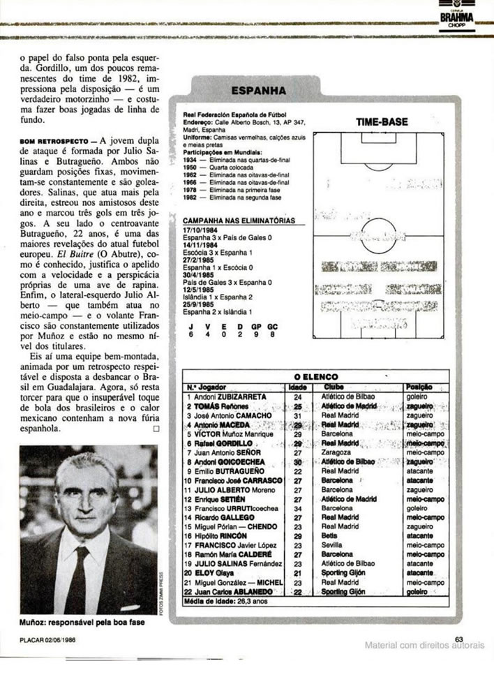 796 1986 Revista Placar N 836 020686 GUIA DA COPA DO MUNDO Pagina69