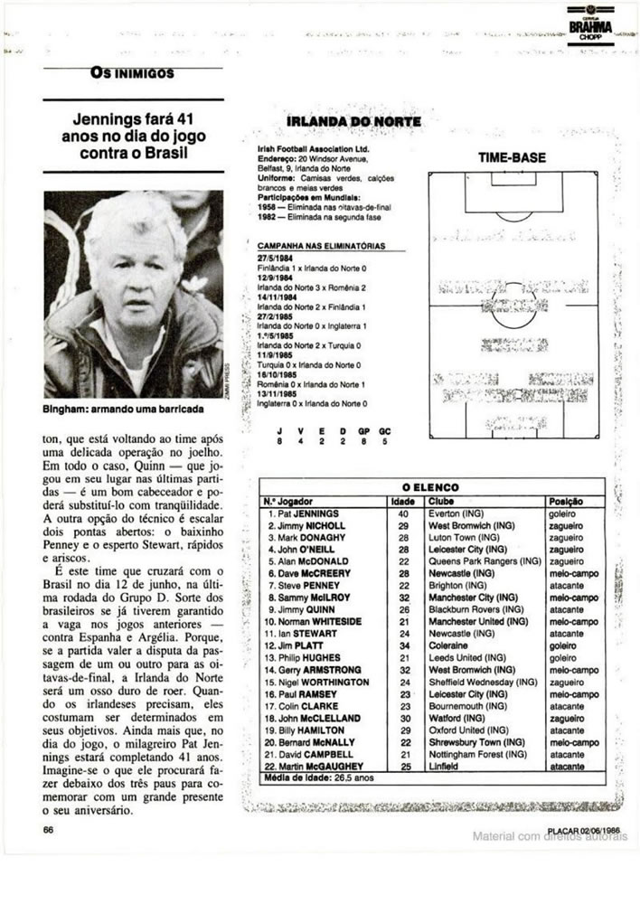899 1986 Revista Placar N 836 020686 GUIA DA COPA DO MUNDO Pagina72