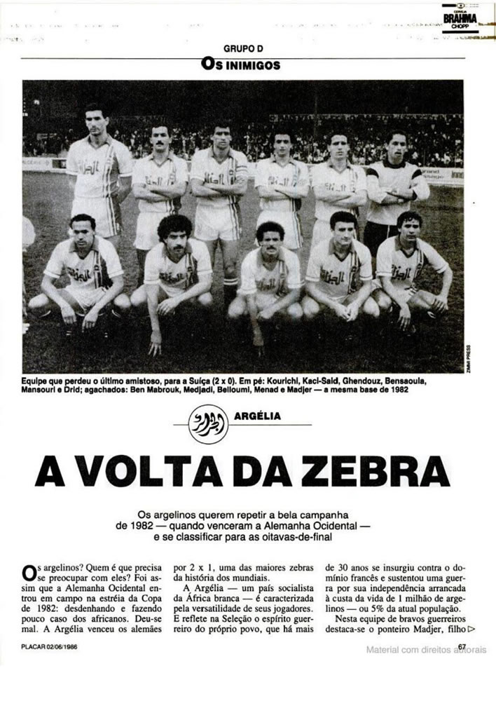 965 1986 Revista Placar N 836 020686 GUIA DA COPA DO MUNDO Pagina73