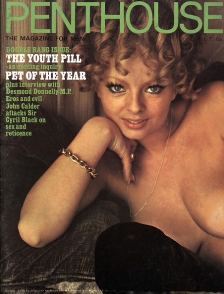 Modelos vintage quentes posam de forma provocante nas capas da revista Penthouse